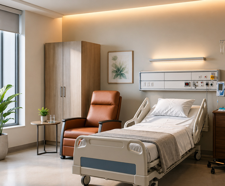 Modern clinic examination room